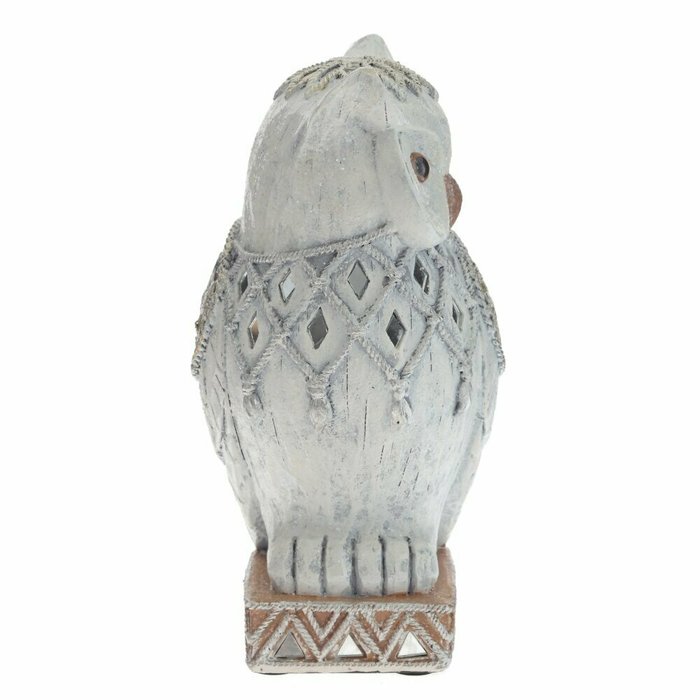 Фигурка декоративная Сова М бело-серого цвета - купить Фигуры и статуэтки по цене 2686.0