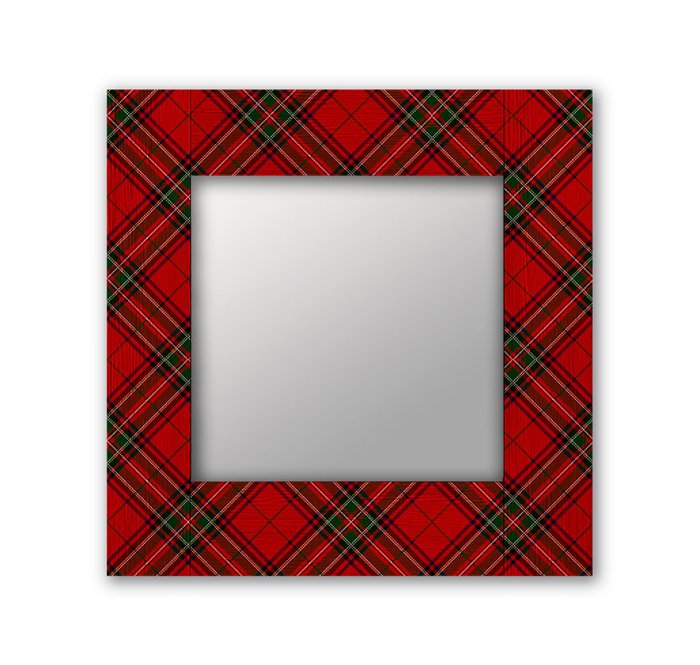 Настенное зеркало Шотландия-6 50х65 красного цвета - купить Настенные зеркала по цене 13190.0