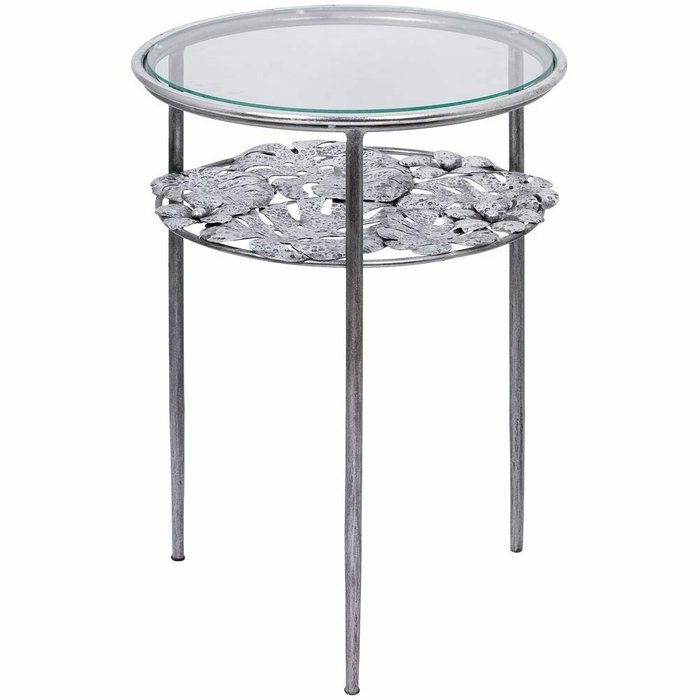 Стол кофейный Monstera Deliciosa серебряного цвета - купить Кофейные столики по цене 15134.0