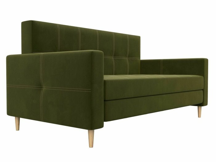 Диван-кровать Лига 038 зеленого цвета - лучшие Прямые диваны в INMYROOM