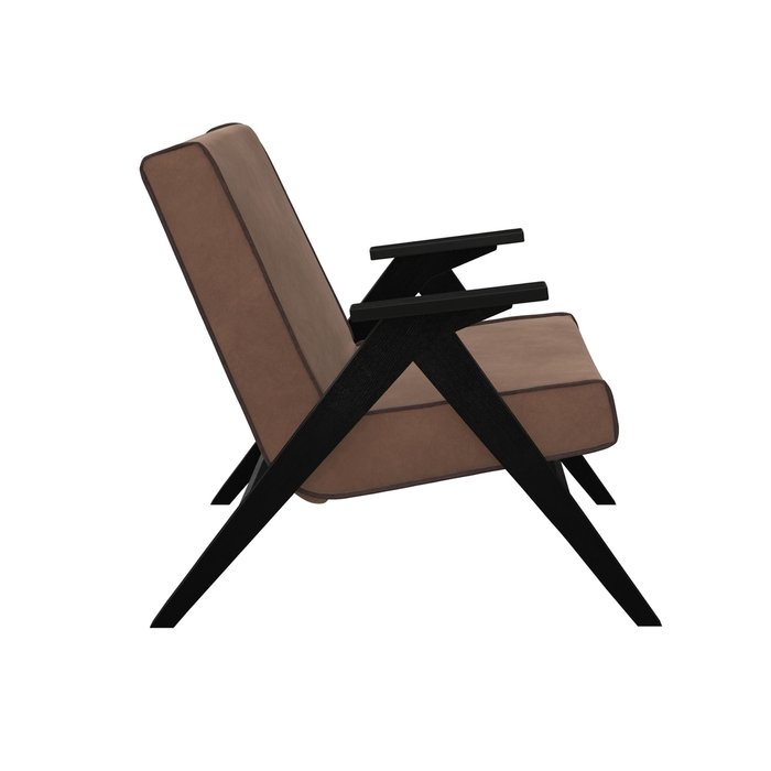 Кресло Вест черно-коричневого цвета - лучшие Интерьерные кресла в INMYROOM
