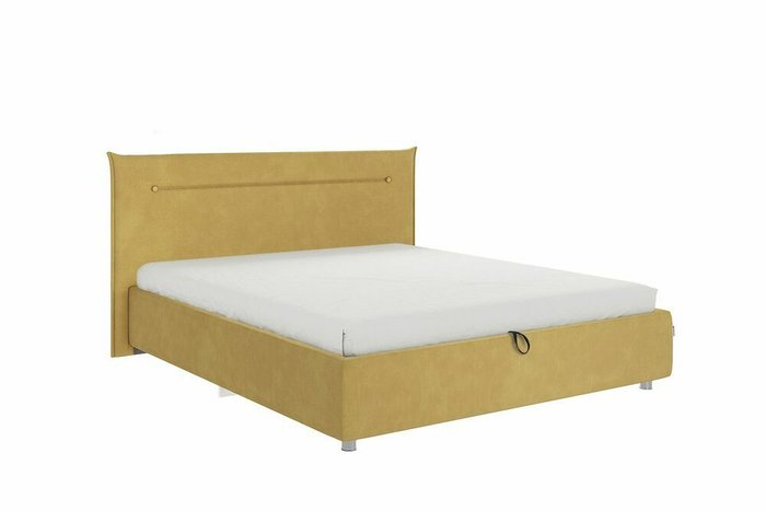 Кровать Альба 160х200 желтого цвета с подъемным механизмом