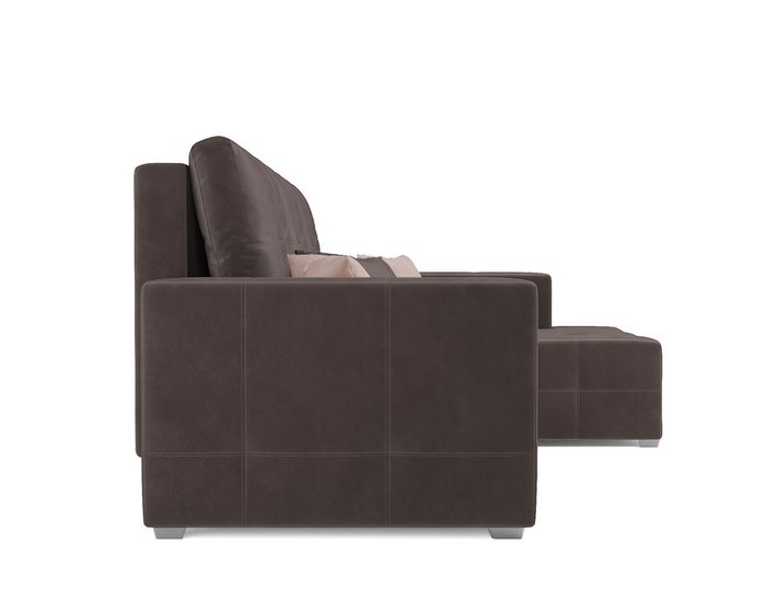 Угловой диван-кровать Монреаль коричневого цвета правый угол - лучшие Угловые диваны в INMYROOM