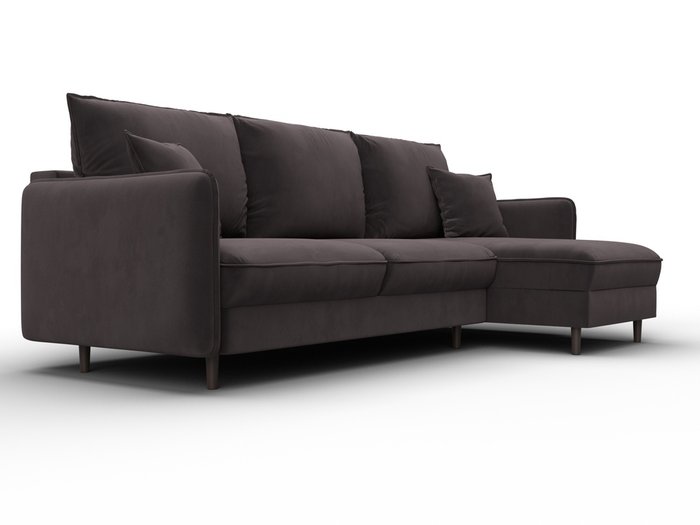 Угловой диван-кровать Лига-064 коричневого цвета - лучшие Угловые диваны в INMYROOM Угловой диван-кровать Лига-064 коричневого цвета - лучшие Угловые диваны в INMYROOM