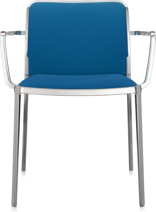Стул Audrey Soft с подлокотниками синего цвета - купить Обеденные стулья по цене 86596.0