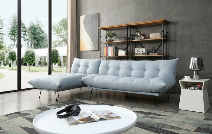 Угловой диван-трансформер Savona голубого цвета - купить Угловые диваны по цене 99429.0