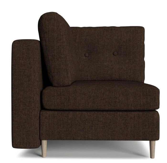 Модуль угловой сектор Белфаст коричневого цвета - купить Интерьерные кресла по цене 17241.0