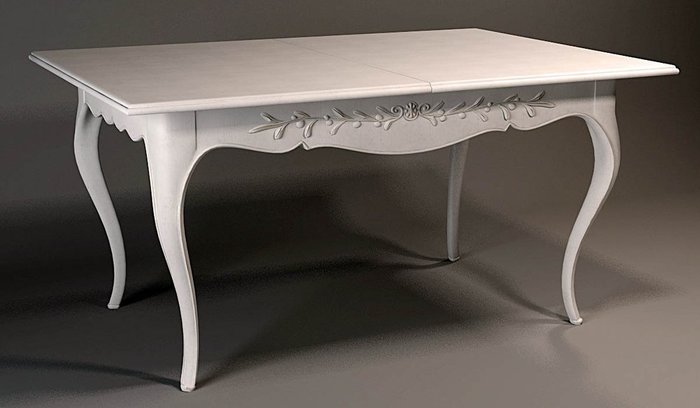 Раздвижной обеденный стол Марсель белого цвета - лучшие Обеденные столы в INMYROOM