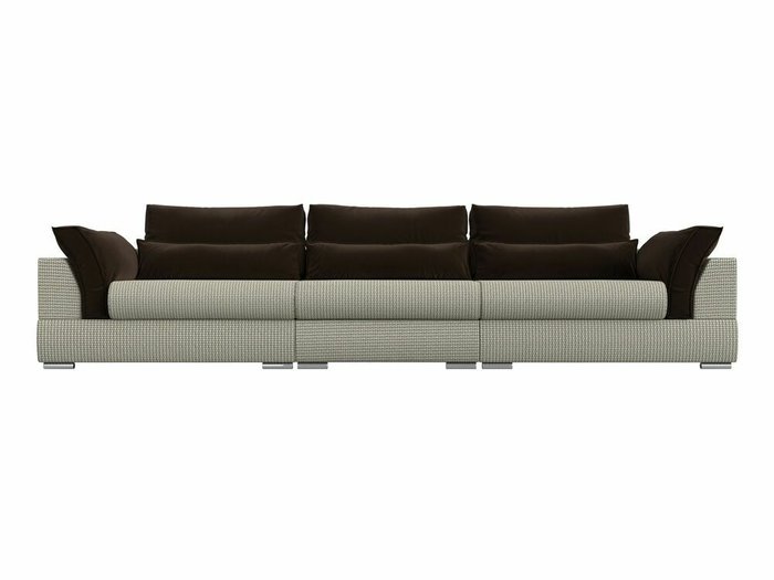 Прямой диван-кровать Пекин Long бежево-коричневого цвета - купить Прямые диваны по цене 99999.0