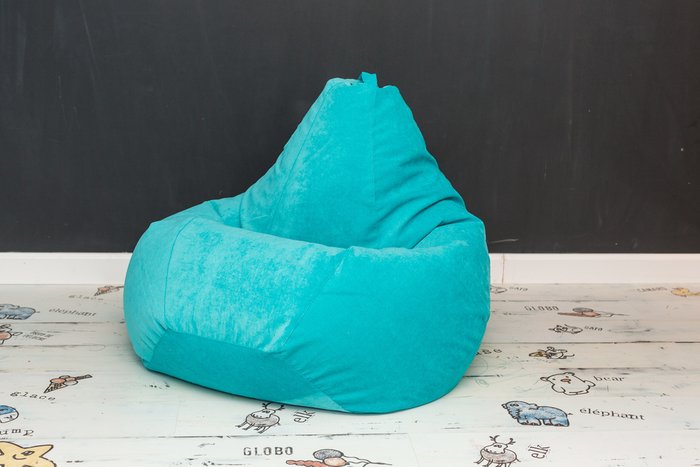 Кресло-мешок Груша 3XL бирюзового цвета - купить Бескаркасная мебель по цене 7190.0
