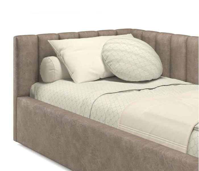 Кровать Milena 90х200 цвета латте - купить Кровати для спальни по цене 20900.0