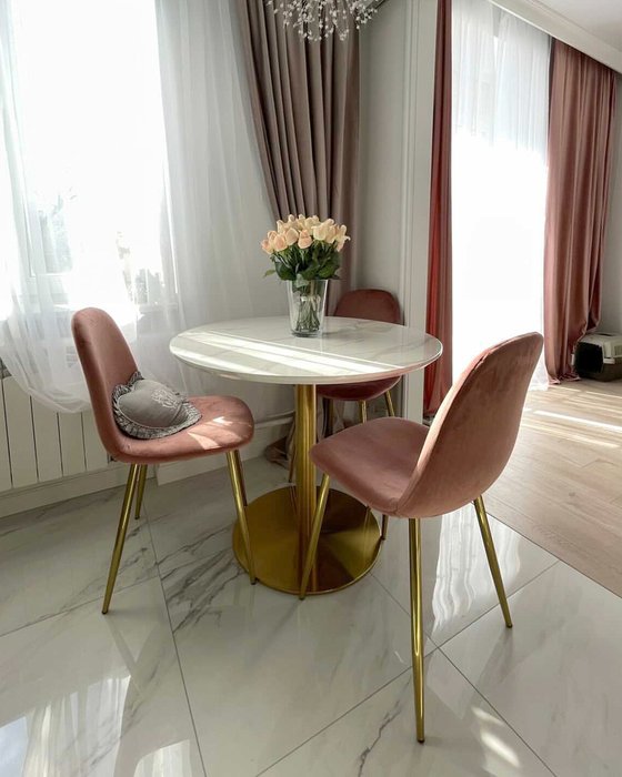 Стул Валенсия пыльно-розового цвета - лучшие Обеденные стулья в INMYROOM