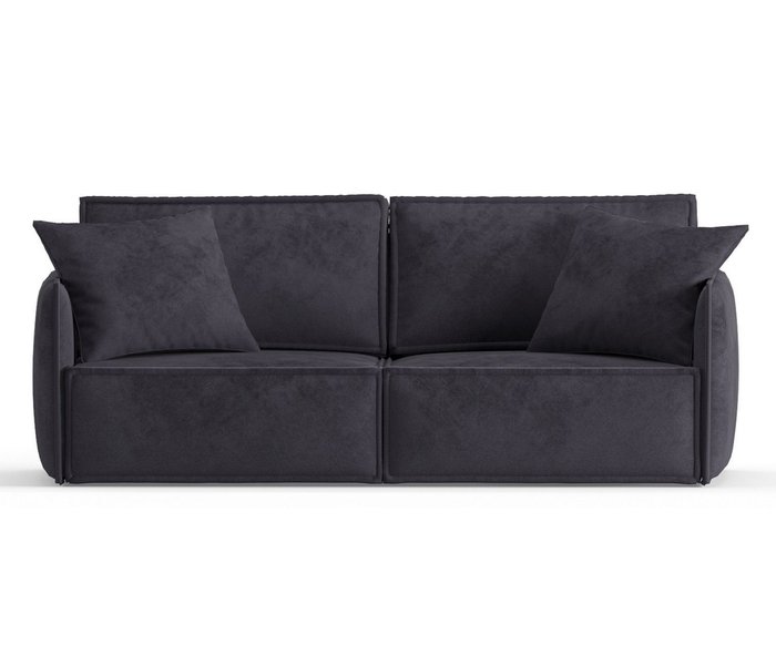 Диван-кровать из велюра Лортон серого цвета - купить Прямые диваны по цене 41590.0