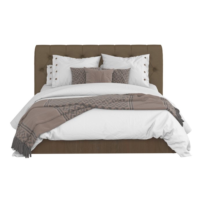 Кровать Сиена 160х200 коричневого цвета с подъемным механизмом - купить Кровати для спальни по цене 42831.0