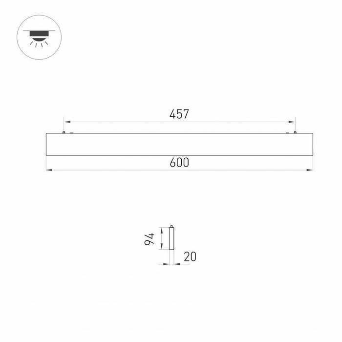 Линейный светильник Arlight Lineair Flat 031527 - лучшие Потолочные светильники в INMYROOM Линейный светильник Arlight Lineair Flat 031527 - лучшие Потолочные светильники в INMYROOM