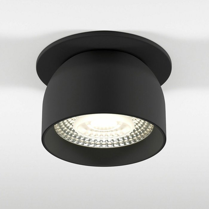 Светильник встраиваемый светодиодный Uno черный 25092/LED - купить Встраиваемые споты по цене 2890.0