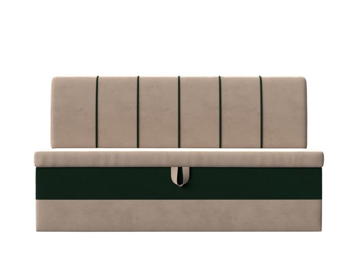 Диван-кровать Энигма бежево-зеленого цвета - купить Прямые диваны по цене 34999.0