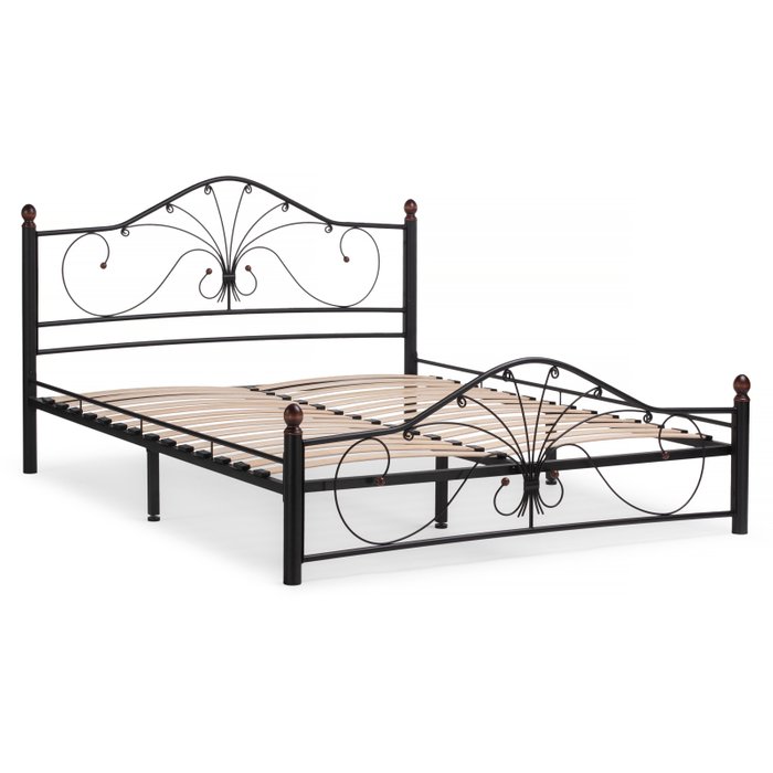 Кровать с основанием Мэри 160х200 черного цвета - купить Кровати для спальни по цене 20130.0
