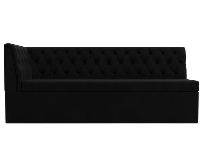 Диван-кровать Маркиз черного цвета с углом слева - купить Прямые диваны по цене 35999.0