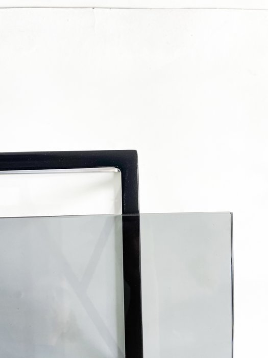 Стеллаж "Marsel" черный с тонированным стеклом (2200х1100х300) - купить Стеллажи по цене 50150.0