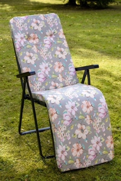Кресло-шезлонг Леонардо серо-розового цвета - купить Шезлонги по цене 6186.0