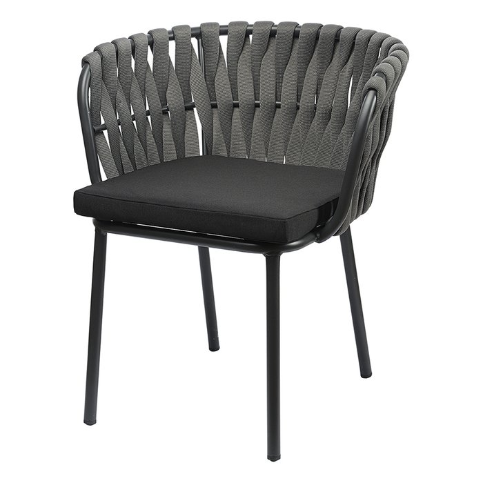Садовый стул Braid серо-черного цвета - купить Садовые стулья по цене 24500.0