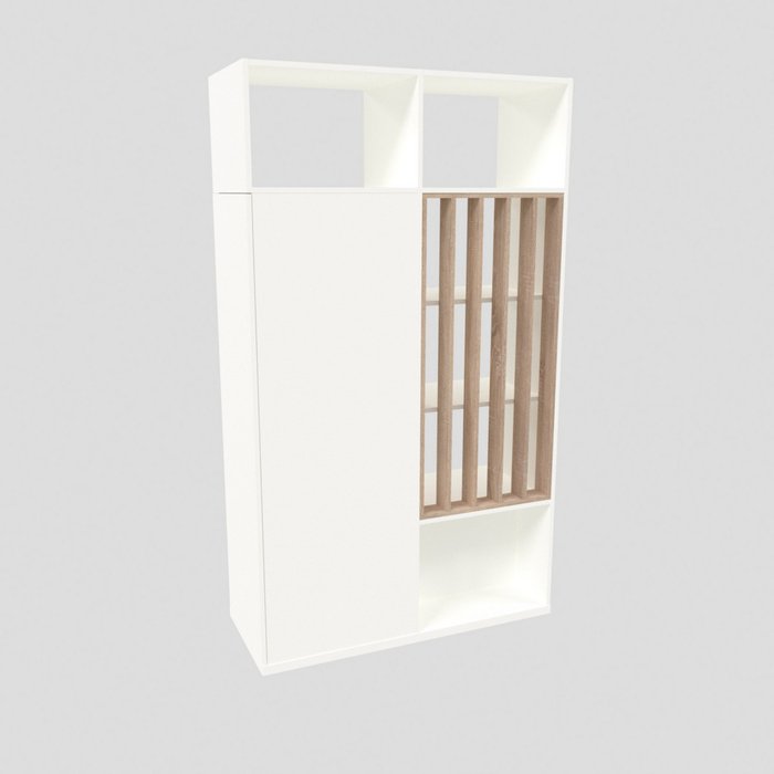 Перегородка-шкаф Разделение П3110.1 белого цвета - лучшие Стеллажи в INMYROOM Перегородка-шкаф Разделение П3110.1 белого цвета - лучшие Стеллажи в INMYROOM