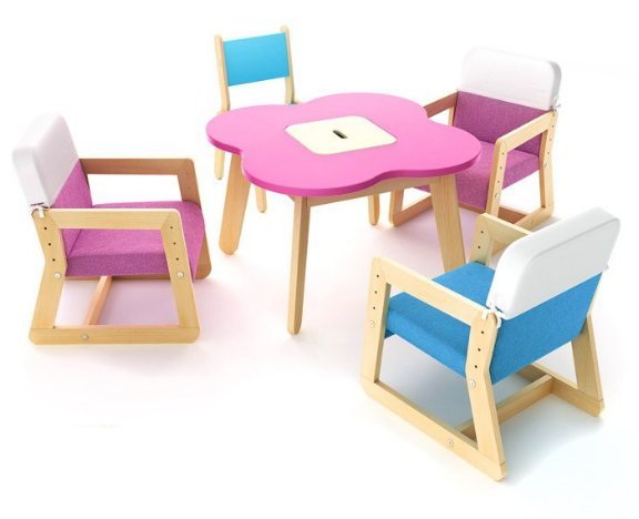 Стул детский  "WOODY" розовый закат - лучшие Детские стулья в INMYROOM