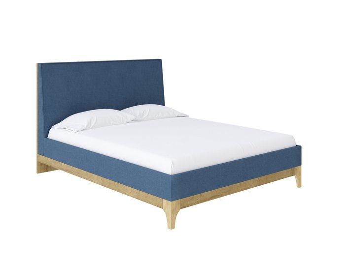Кровать Odda 140х200 темно-синего цвета