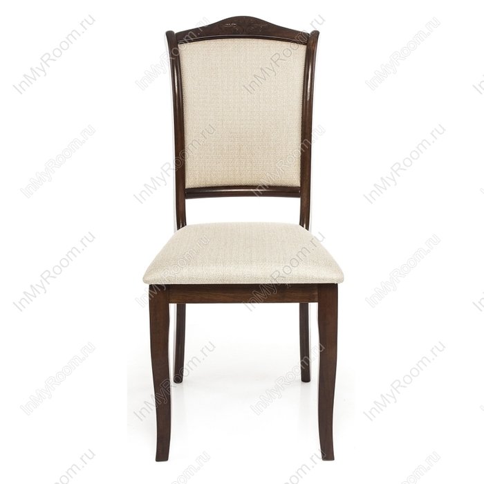 Стул Tim cappuccino из ткани и массива гевеи  - купить Обеденные стулья по цене 5460.0