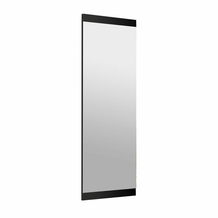 Настенное зеркало 40x120 в раме черного цвета