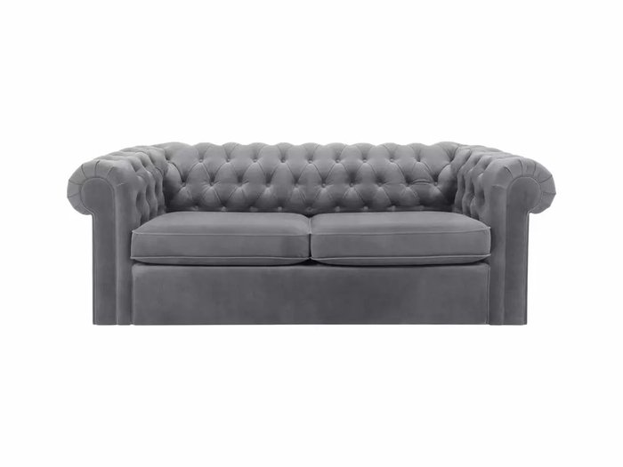 Диван Chesterfield серого цвета