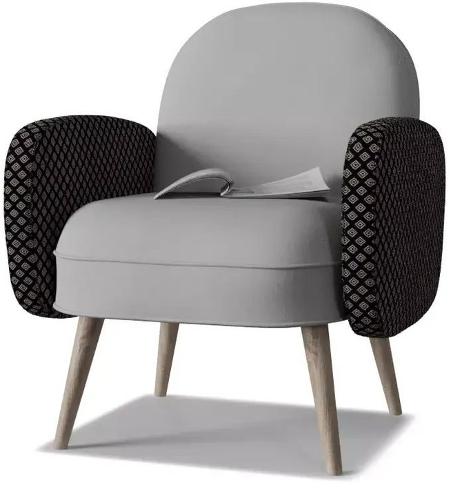 Кресло Бержер серого цвета - лучшие Интерьерные кресла в INMYROOM