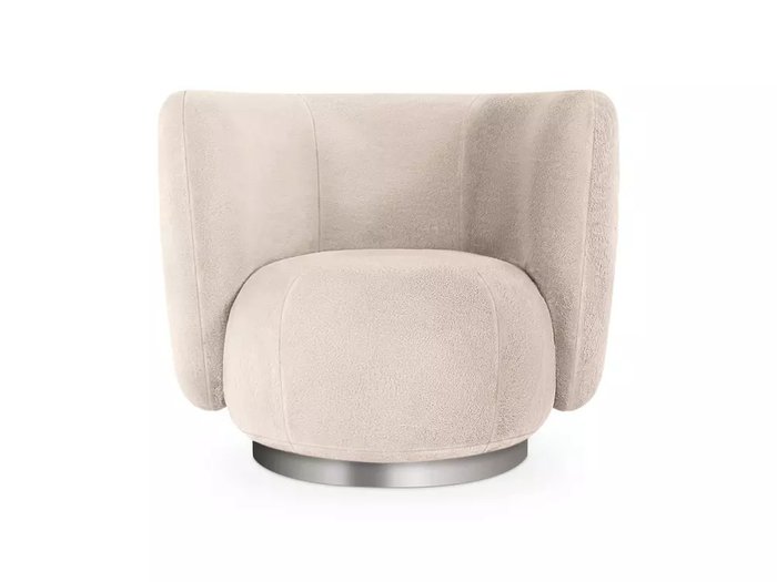 Кресло Lucca вращающееся бежевого цвета с основанием серого цвета - купить Интерьерные кресла по цене 65070