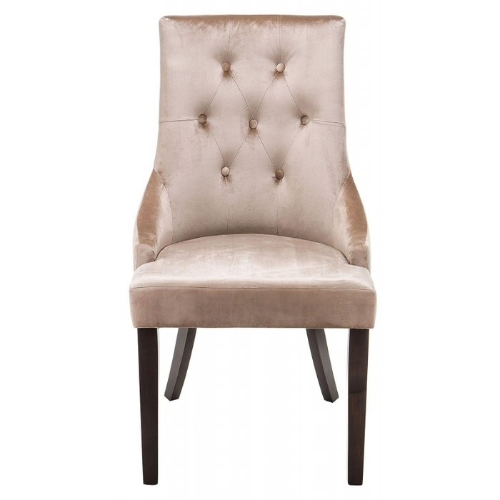 Стул Elegance dark walnut fabric beige бежевого цвета - купить Обеденные стулья по цене 7641.0