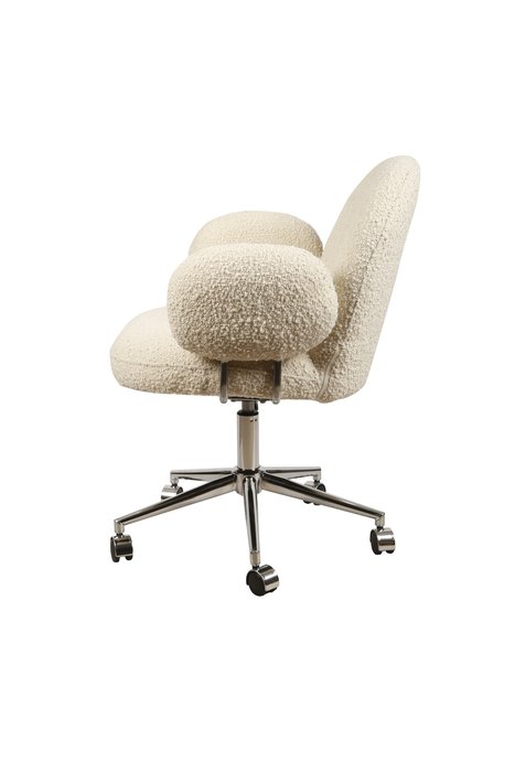 Кресло офисное Клауд молочно-серебристого цвета - лучшие Офисные кресла в INMYROOM