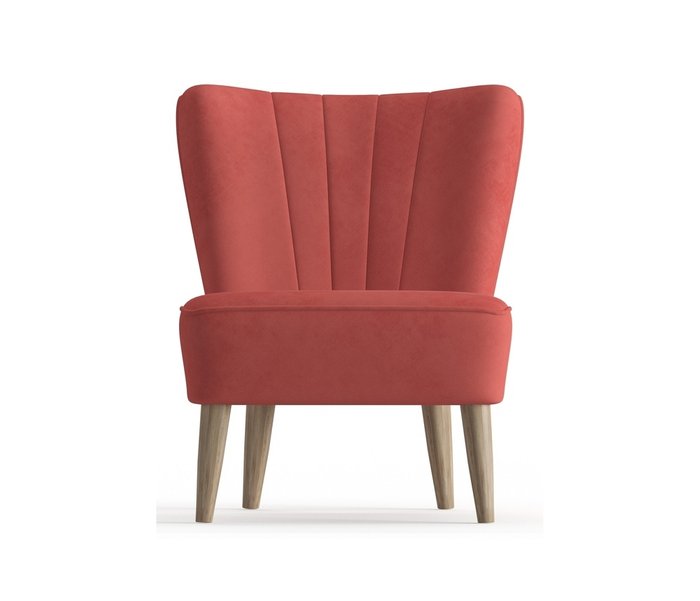 Кресло Пальмира в обивке из велюра оранжевого цвета - купить Интерьерные кресла по цене 16490.0