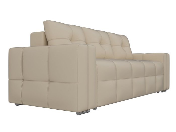 Прямой диван-кровать  Леос бежевого цвета (экокожа) - лучшие Прямые диваны в INMYROOM