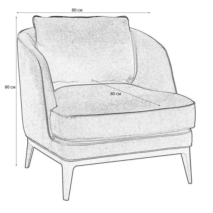 Кресло Окланд светло-коричневого цвета - купить Интерьерные кресла по цене 44900.0