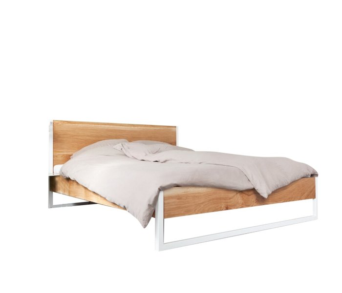 Кровать Ардено 160х200 бело-коричневого цвета - лучшие Кровати для спальни в INMYROOM
