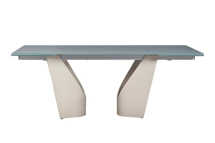 Раздвижной обеденный стол Quadro бело-серого цвета - купить Обеденные столы по цене 289200.0