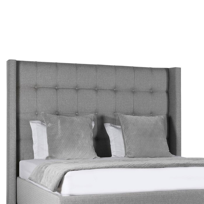 Кровать Berkley Box 160х200 серого цвета - лучшие Кровати для спальни в INMYROOM