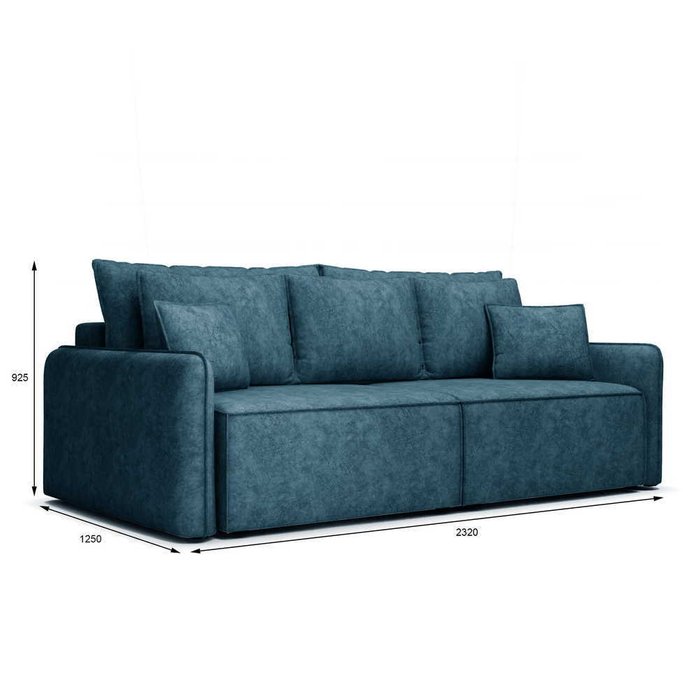 Диван-кровать Урбан синего цвета - лучшие Прямые диваны в INMYROOM