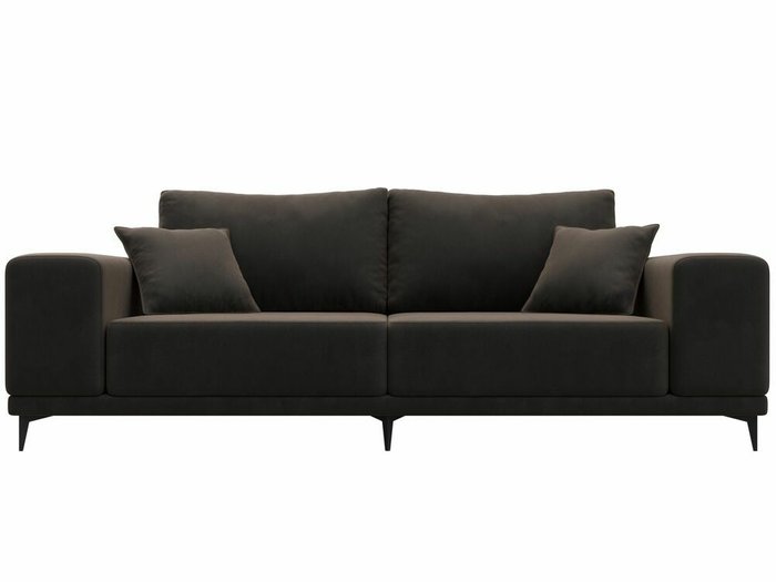 Прямой диван Льюес серо-коричневого цвета  - купить Прямые диваны по цене 41999.0