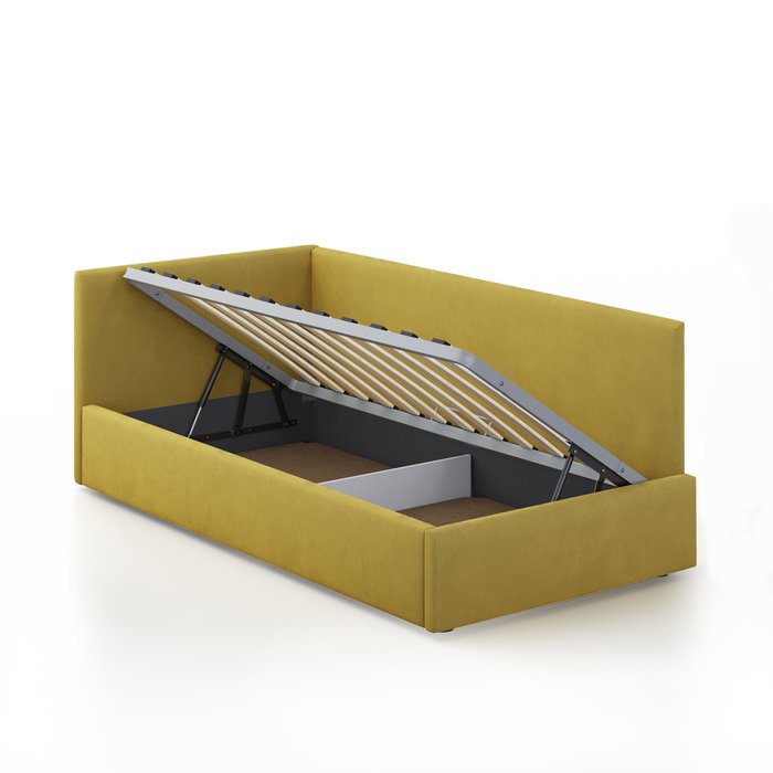 Кровать Меркурий-2 80х190 желтого цвета с подъемным механизмом - лучшие Кровати для спальни в INMYROOM