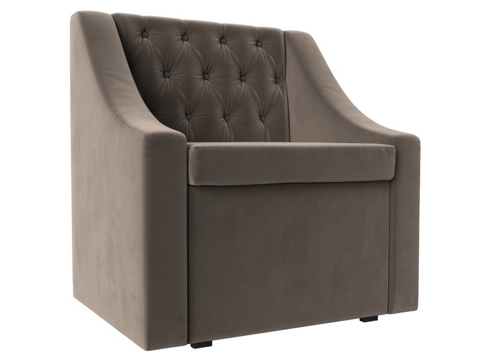 Кресло Мерлин с ящиком светло-коричневого цвета