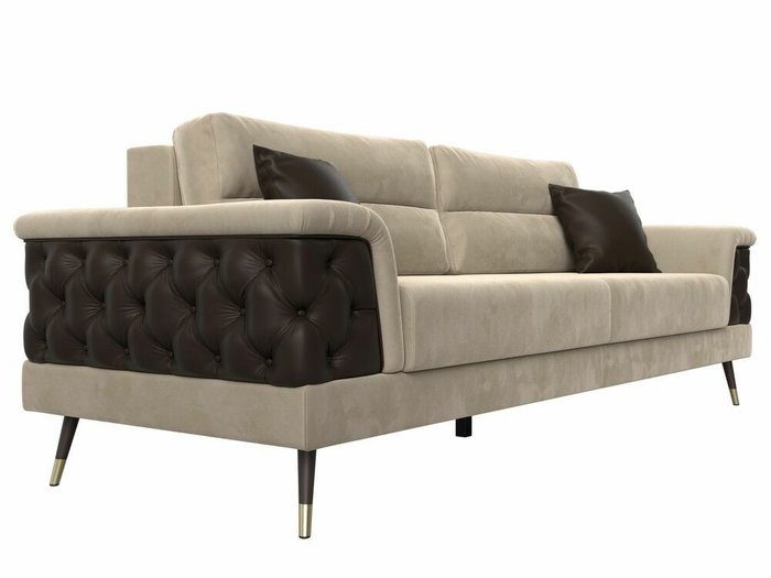  Прямой диван-кровать Лига 023 бежевого цвета - лучшие Прямые диваны в INMYROOM