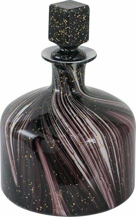Стеклянный графин 33 черно-фиолетового цвета