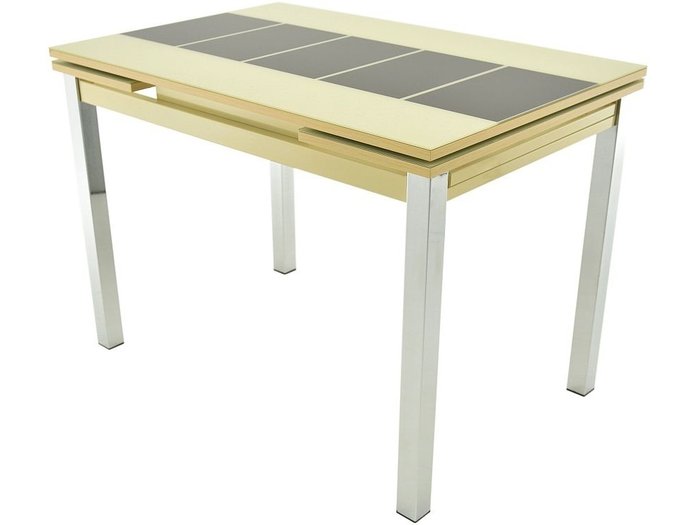 Стол раздвижной Шанхай коричнево-бежевого цвета - купить Обеденные столы по цене 23964.0