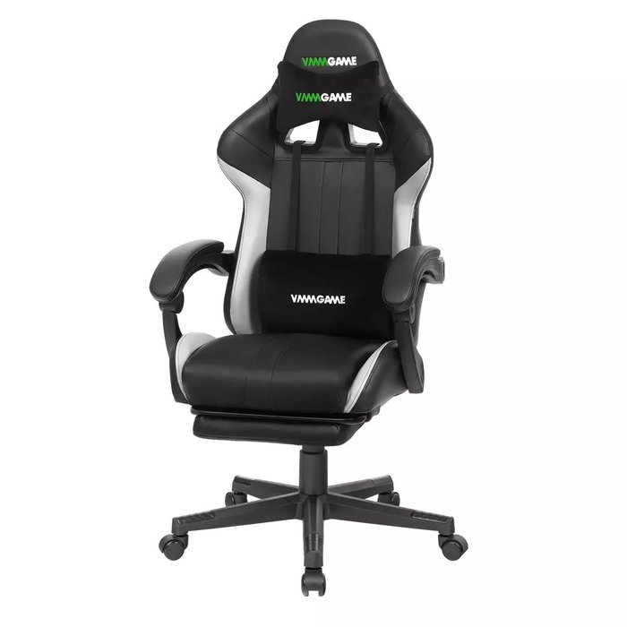 Игровое компьютерное кресло Throne черно-белого цвета - лучшие Офисные кресла в INMYROOM